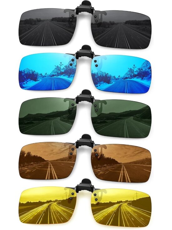 Polarized Clip-On Sunglasses for Men & Women - Sports, Fishing, Driving, Hiking